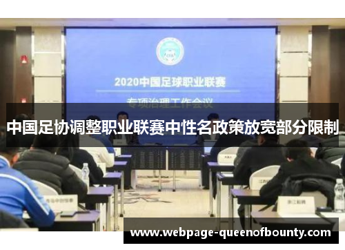 中国足协调整职业联赛中性名政策放宽部分限制