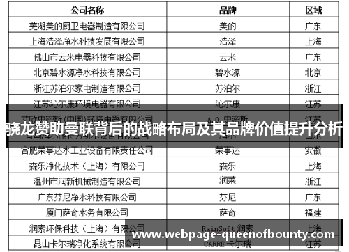 骁龙赞助曼联背后的战略布局及其品牌价值提升分析